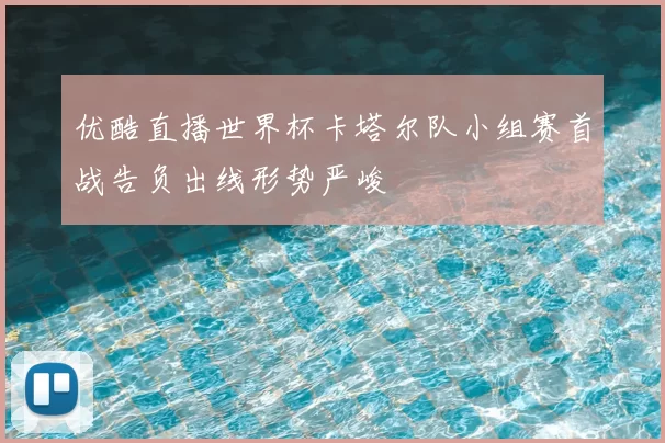 优酷直播世界杯卡塔尔队小组赛首战告负出线形势严峻